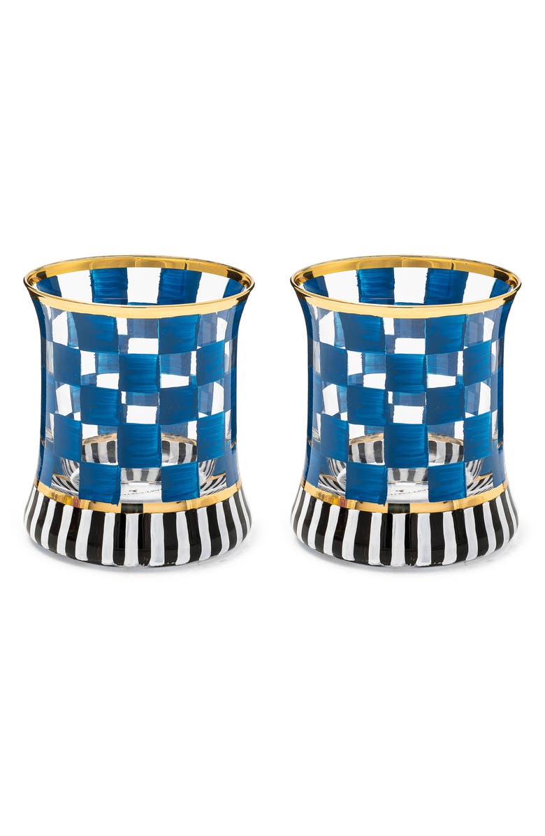MACKENZIE CHILDS Set of 2 Carnival Royal Tumblers, Main, color, 