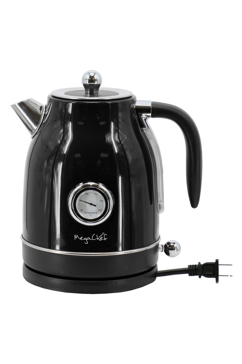 1.8 Quart Electric Tea Kettle and 2 Slice Toaster Combo in Black, Alternate, color, Black