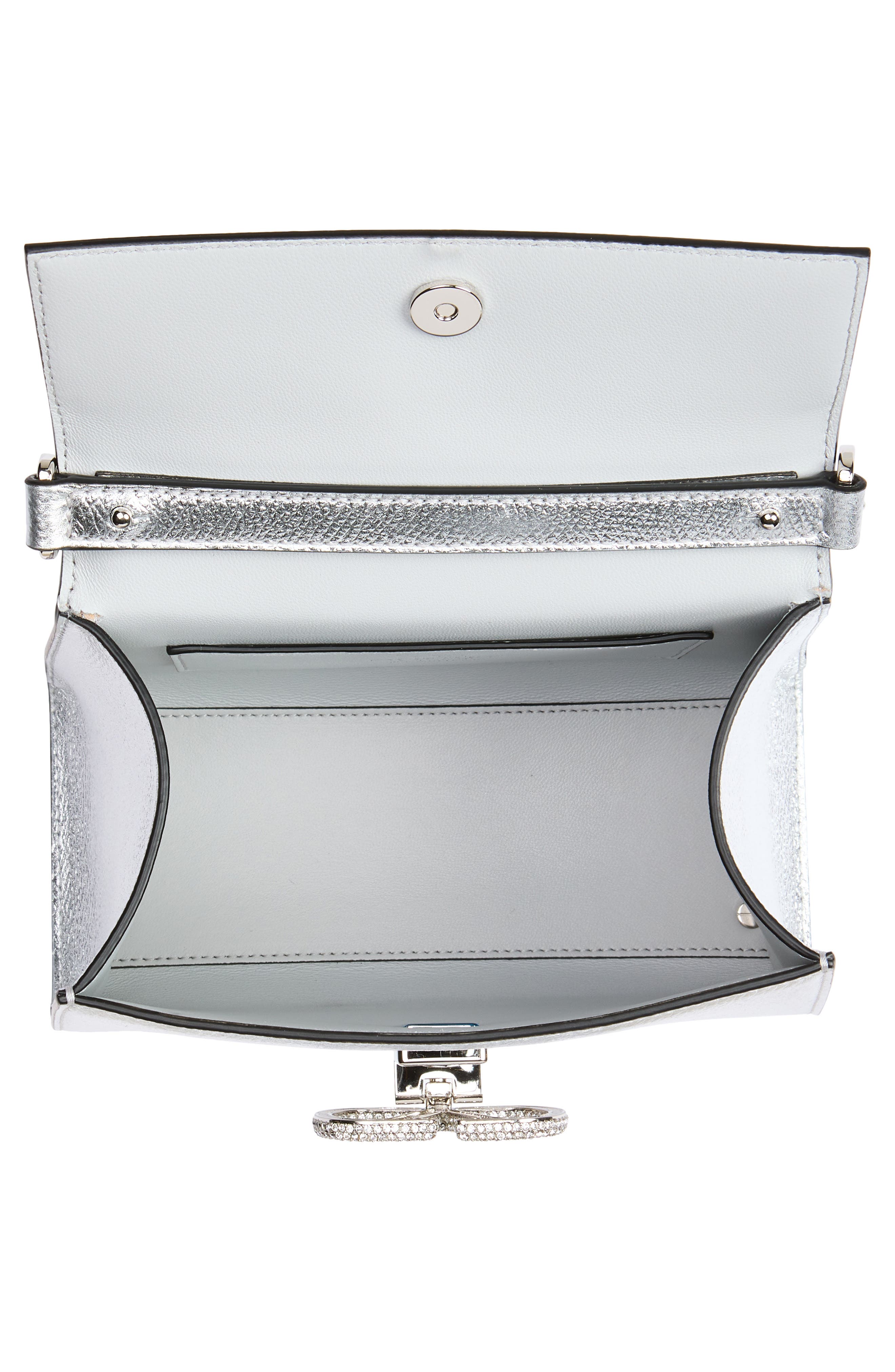 Valentino Garavani Mini Vsling Top Handle Bag, Alternate, color, Silver Lilac