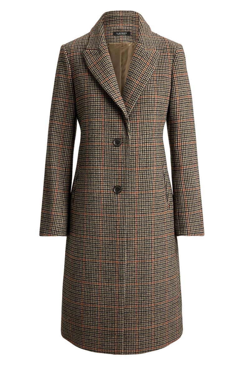 Wool Blend Tweed Coat, Alternate, color, BOX HOUNDSTOOTH