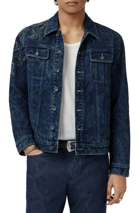 Anthony Embroidered Denim Trucker Jacket