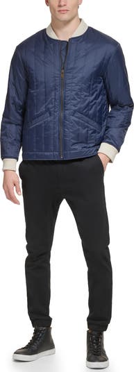 Nylon Quilted Bomber Jacket