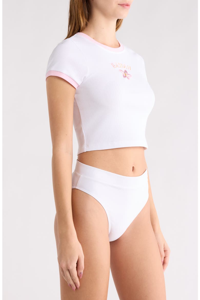 Embroidered Crop Stretch Cotton Rib Cover-Up T-Shirt, Alternate, color, SYRUPY SIGHS