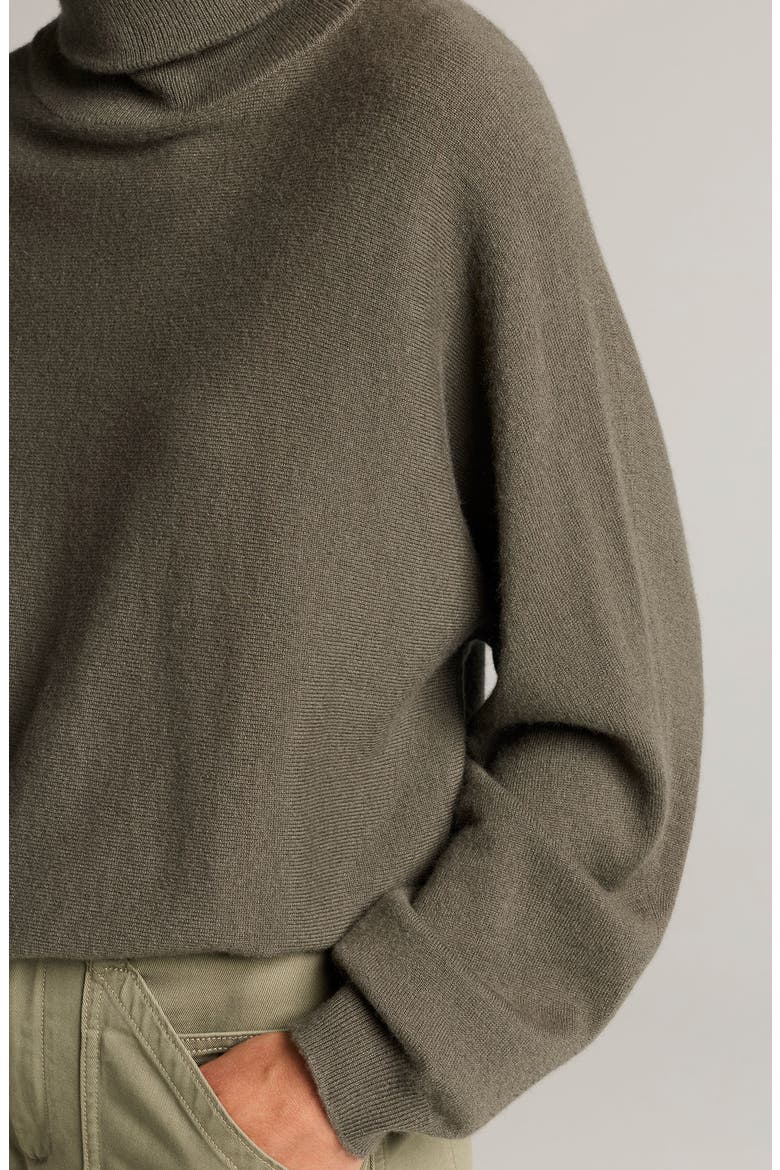 Wool & Cashmere Turtleneck Sweater, Alternate, color, ROSEMARY
