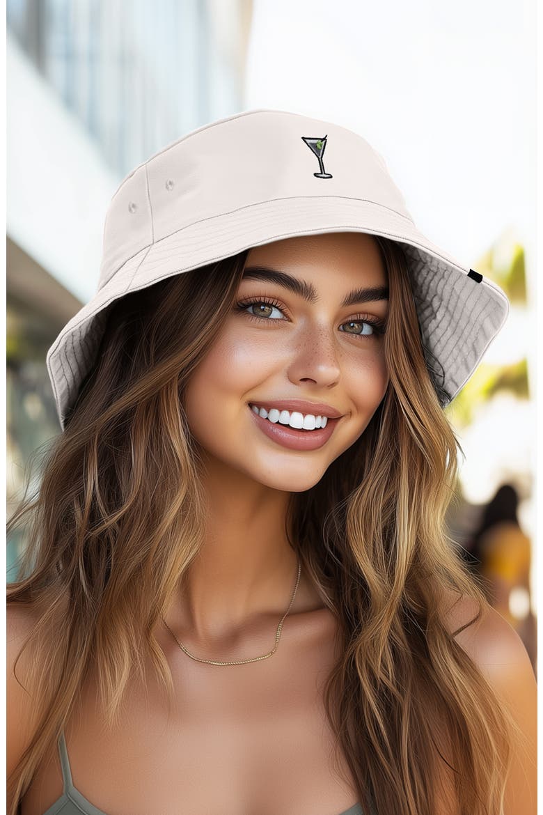 Martini Bucket Hat, Alternate, color, Parchment White