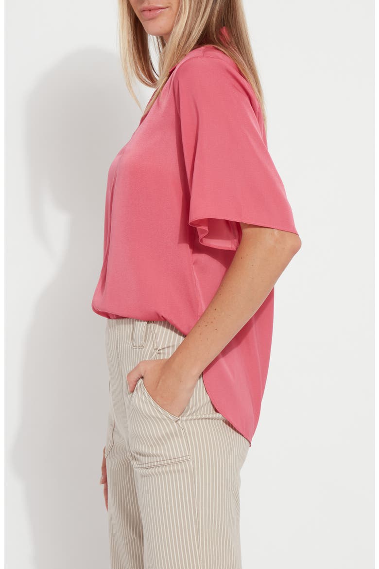 Telia Flutter Sleeve Top, Alternate, color, CORAL ROSE