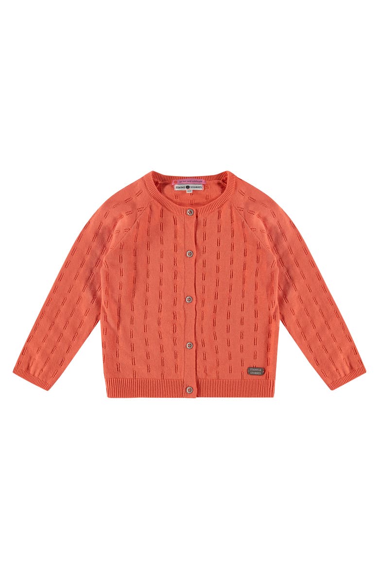 Pointelle Cardigan, Main, color, Grapefruit