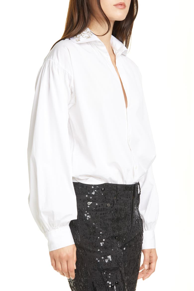Balloon Sleeve Shirt, Alternate, color, WHITE