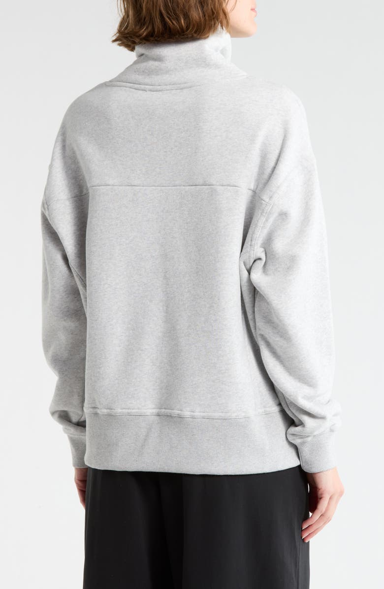 YOGALICIOUS London Edge Silicon Fleece Sweatshirt, Alternate, color, Heather Grey
