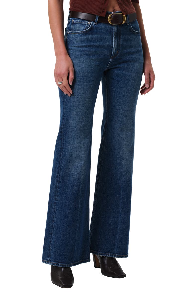 Kimberley High Waist Wide Leg Jeans, Main, color, CRUISEMED BLUE