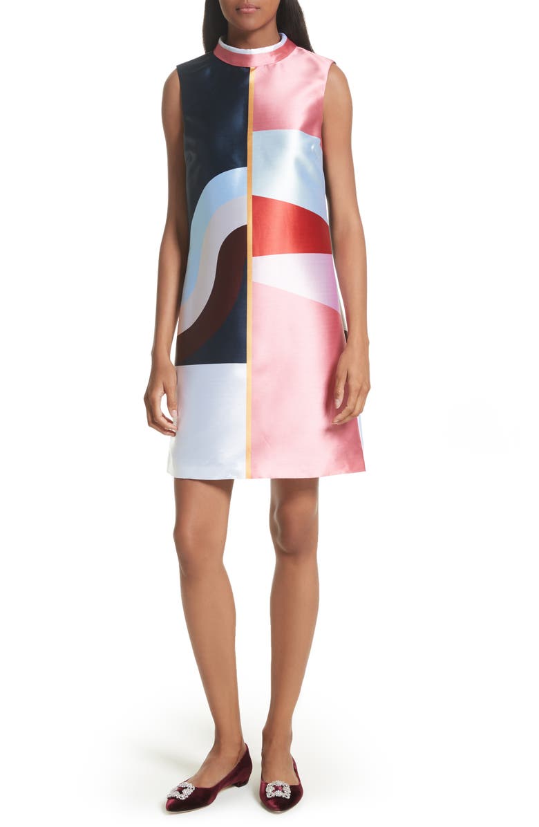 Ted Baker London Niema Colorblock Tunic Dress, Main, color, 