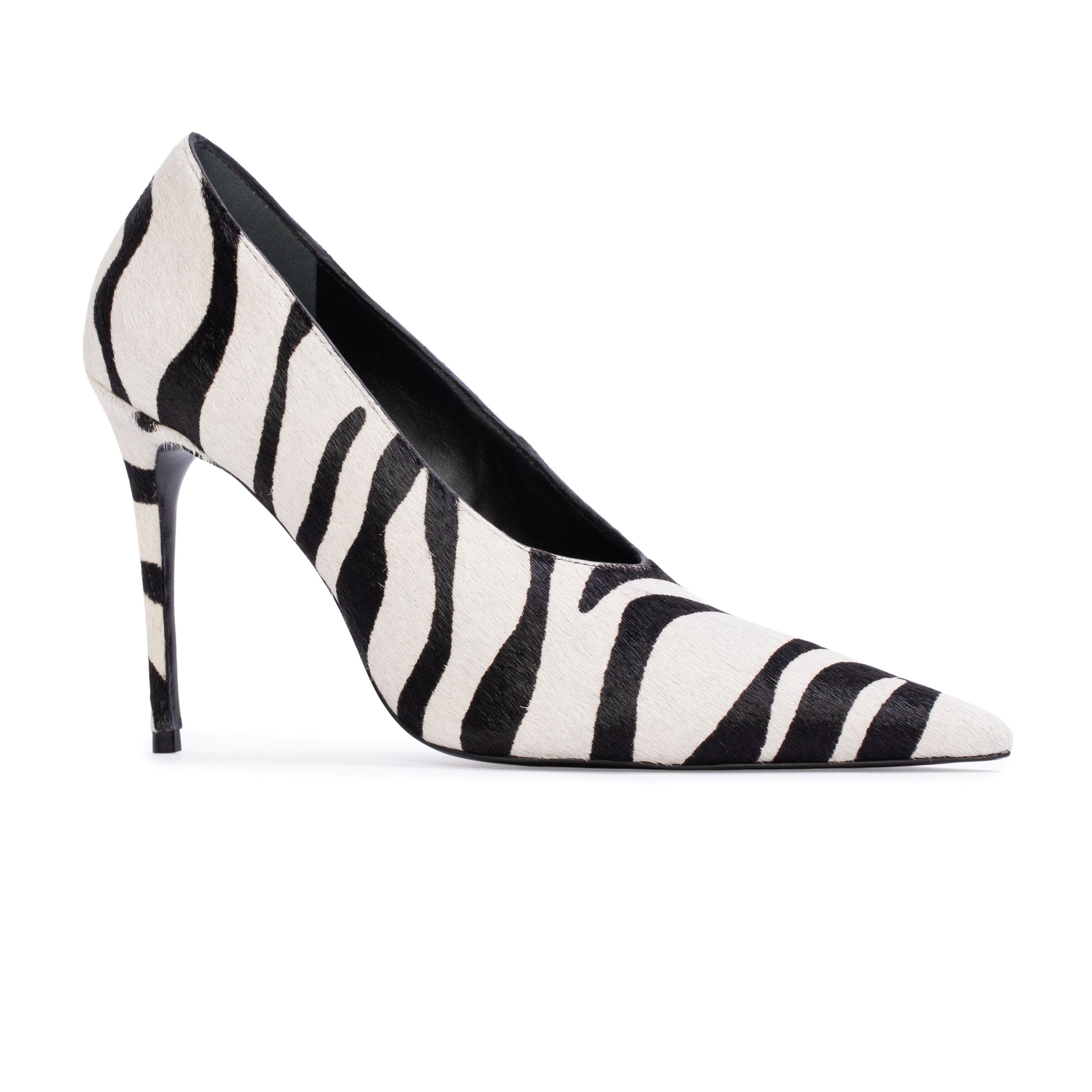 Jona 100 Ponyhair Pump, Alternate, color, Zebra Pony Hair