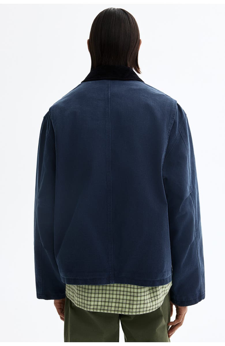H&M Short Workwear Jacket, Alternate, color, Dark Blue