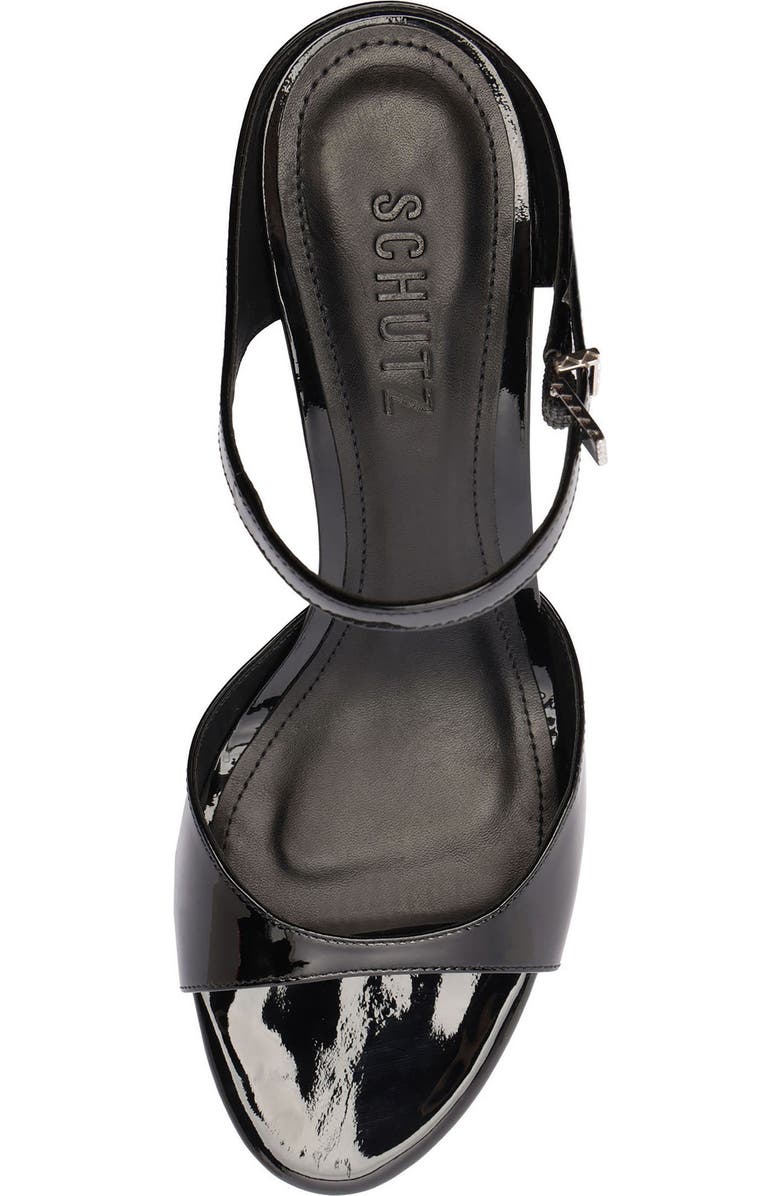 Schutz Lyra Mid Ankle Strap Sandal, Alternate, color, Black