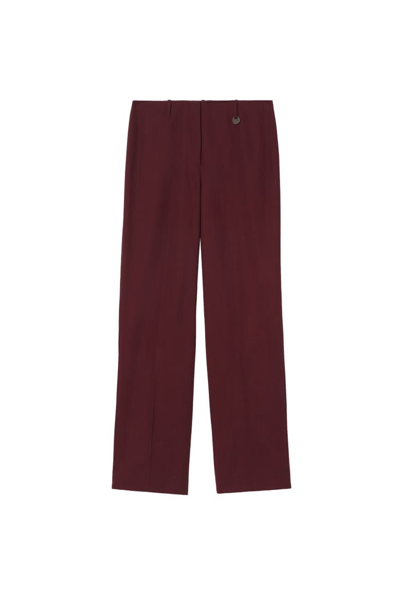 Wool Tailored Trousers, Alternate, color, Vineyard red