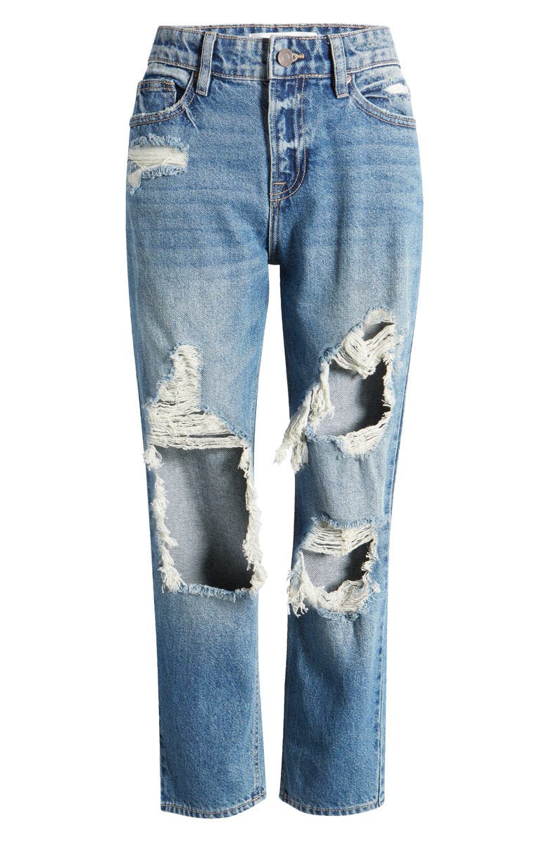 HIDDEN JEANS Destructed Boyfriend Jeans, Alternate, color, 