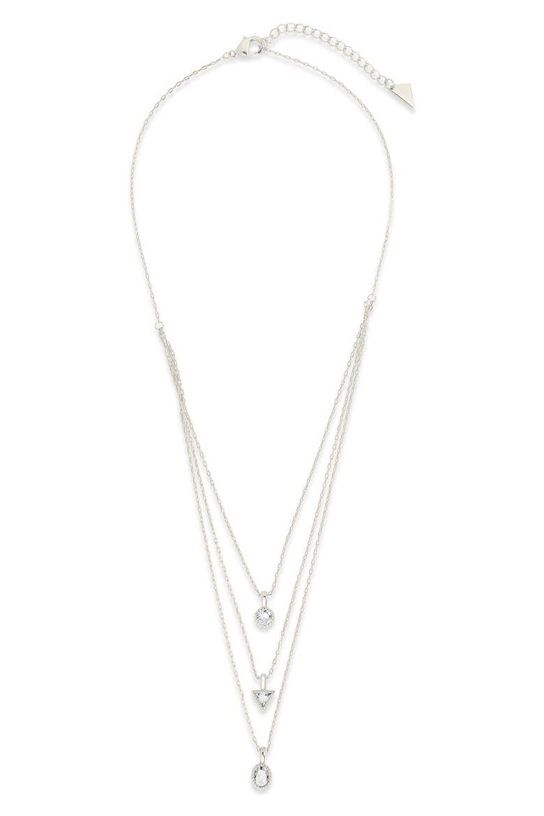 Julia Layered Pendant Necklace, Alternate, color, SILVER