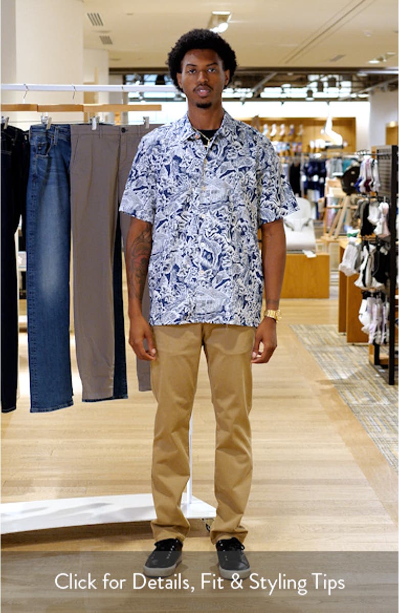 Chalet Print Casual Fit Camp Shirt, sales video thumbnail