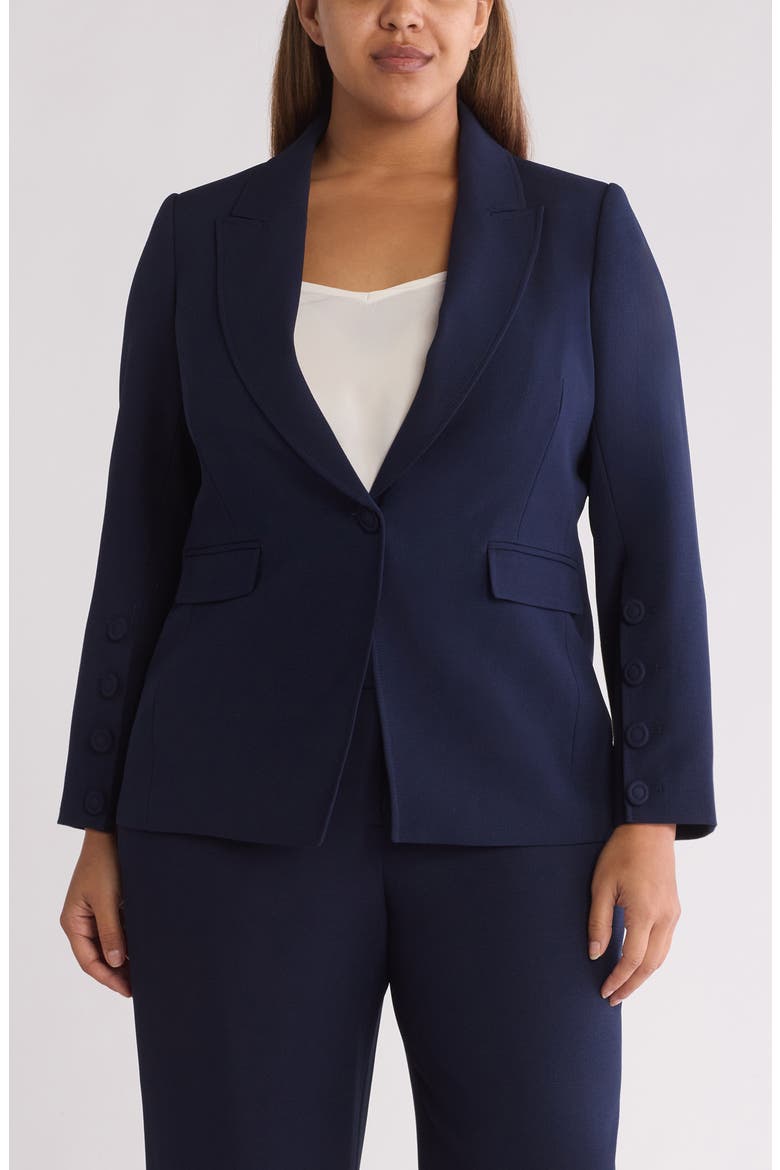 One-Button Blazer, Main, color, DEEP NAVY