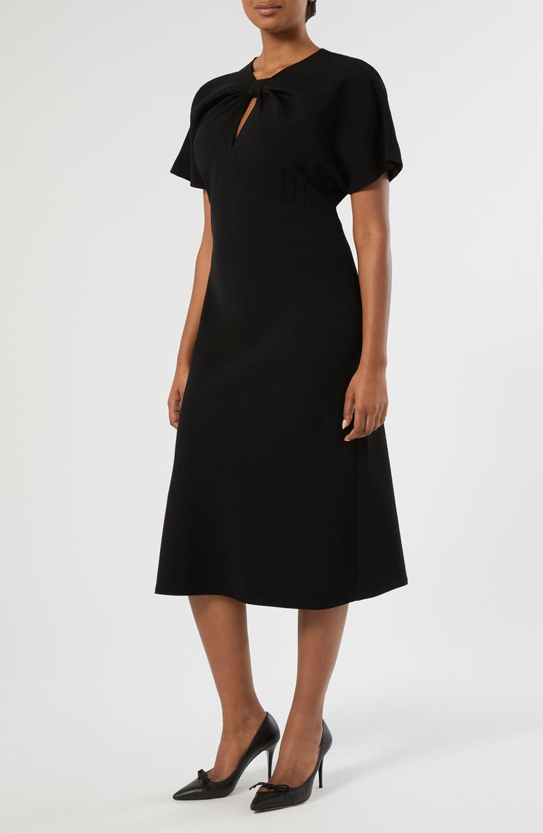 Marina Rinaldi Giro Knot Dress, Alternate, color, Black