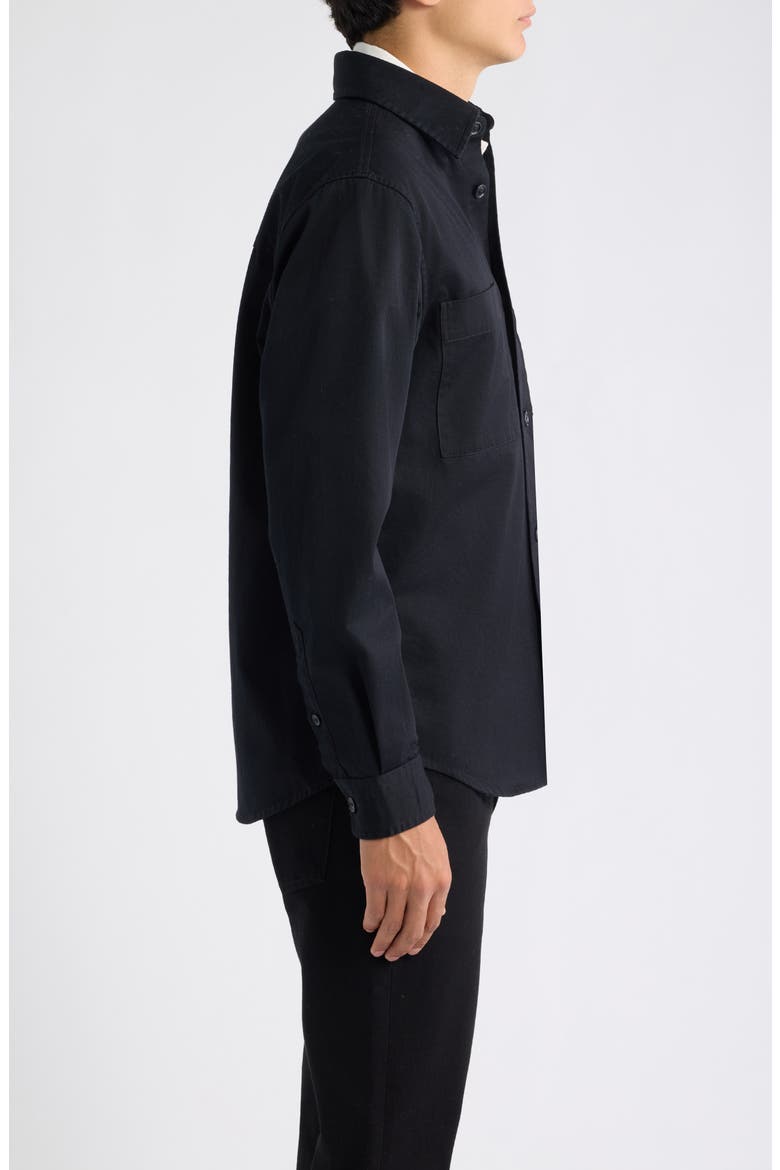 Owen Relaxed Fit Cotton Button-Up Shirt, Alternate, color, BLACK