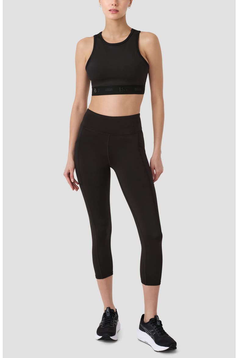 High Waist Crop Leggings, Alternate, color, BLACK