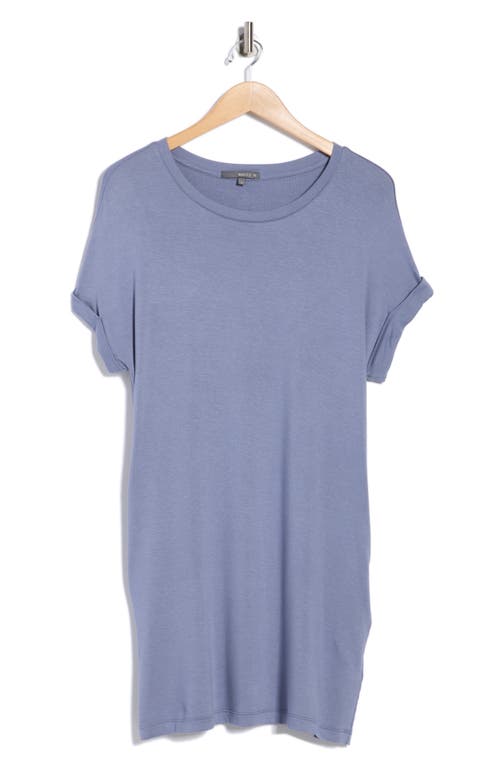 Matty M . Roll Sleeve Minidress In Blue