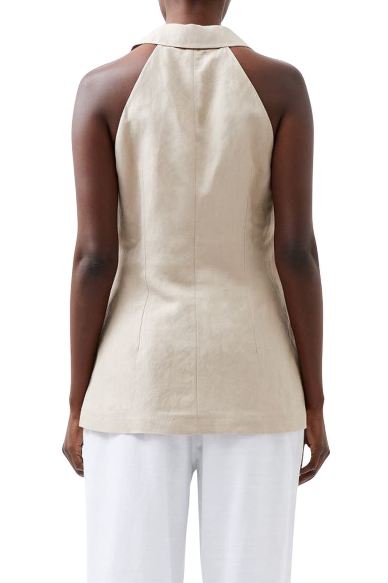 Birdie Linen Blend Waistcoat, Alternate, color, WILD WHEAT