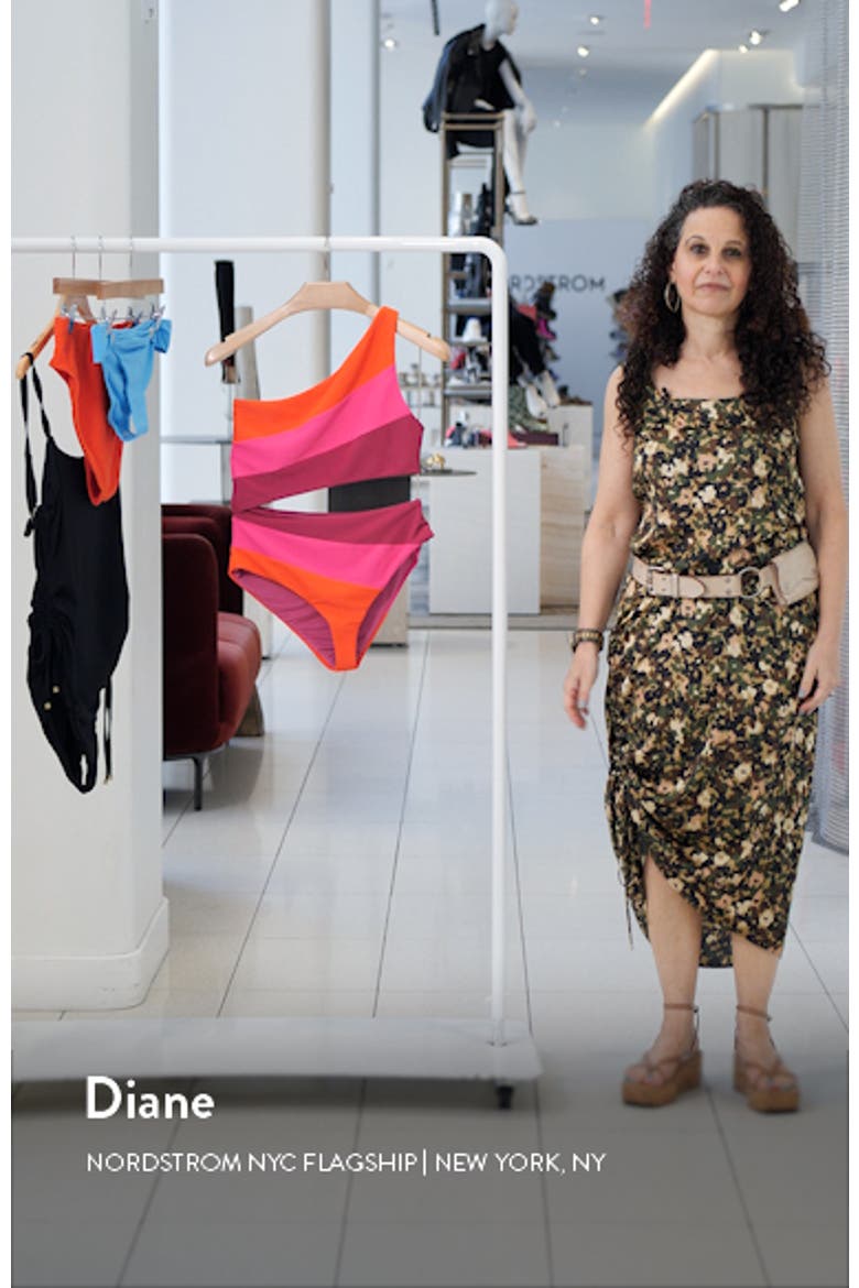 Joyce Cutout One-Shoulder One-Piece Swimsuit video