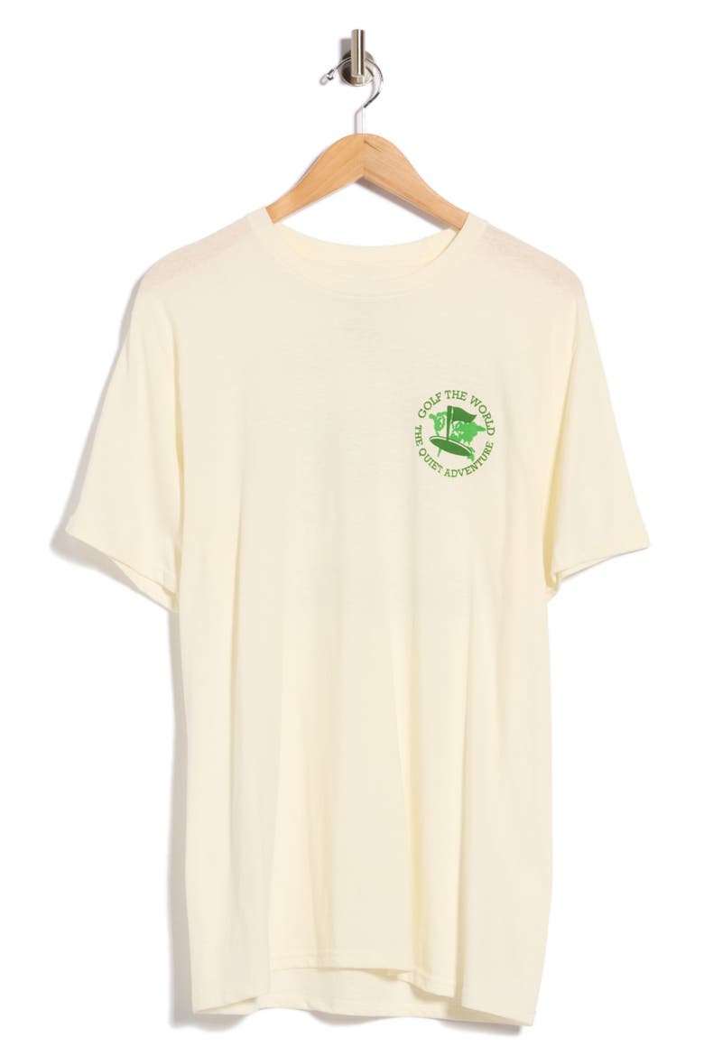 Golf the World Cotton Graphic T-Shirt, Main, color, IVORY