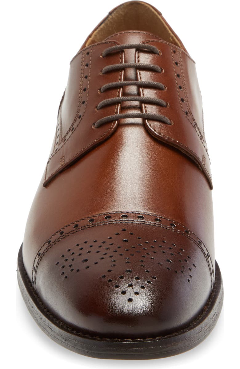 Johnston & Murphy Lewis Cap Toe Derby, Alternate, color, Tan