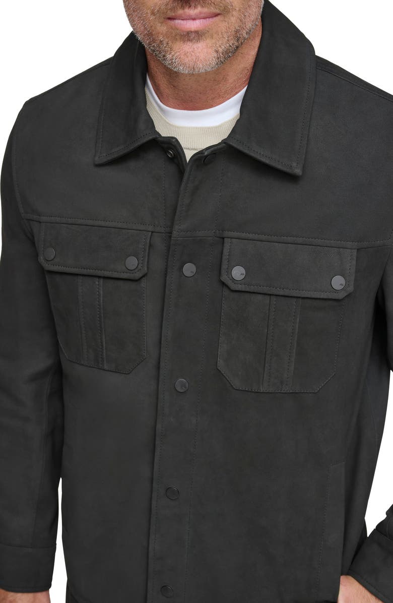 Andrew Marc Laredo Leather Overshirt, Alternate, color,