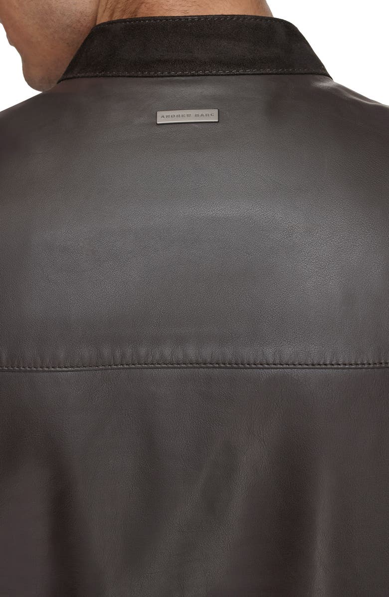Andrew Marc Varkas Leather Jacket, Alternate, color, 