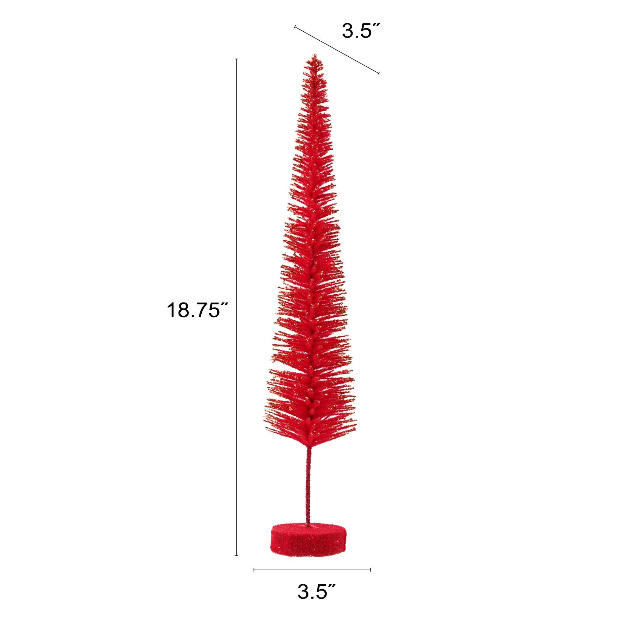 Olive Grove Flocked Bottle Brush Tree with Glitter Finish | Nordstrom
