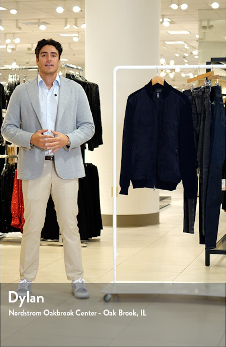 Quilted Suede Panel Sweater Jacket, sales video thumbnail