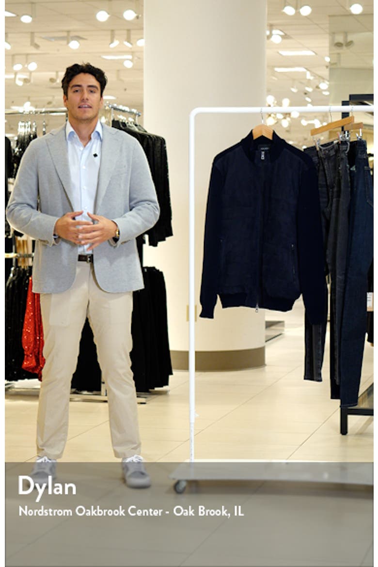 Quilted Suede Panel Sweater Jacket video