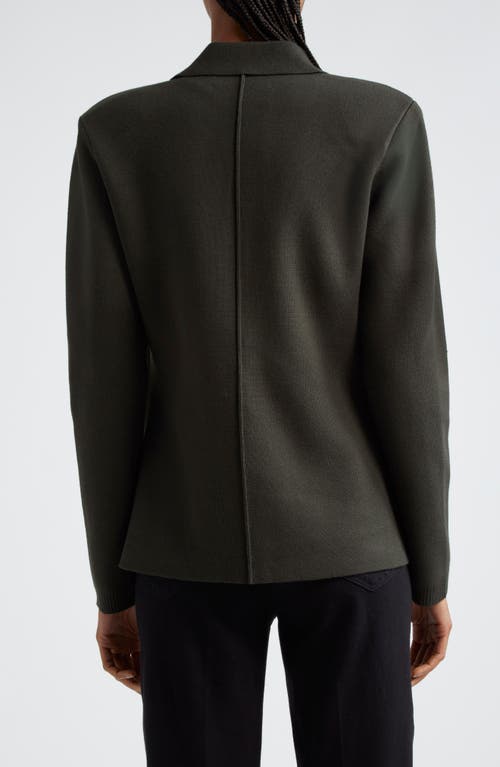 L Agence L'agence Lacey Knit Blazer In Deep Olive