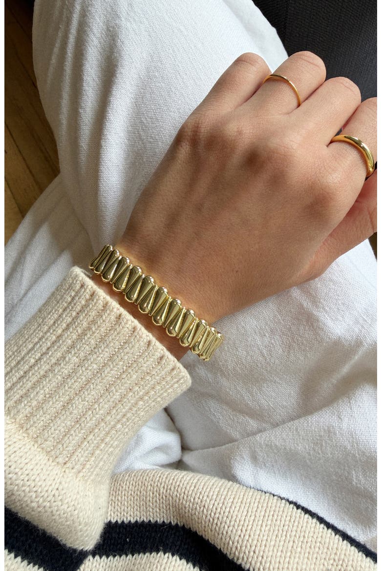 Soft Drop Stretch Bracelet, Alternate, color, GOLD