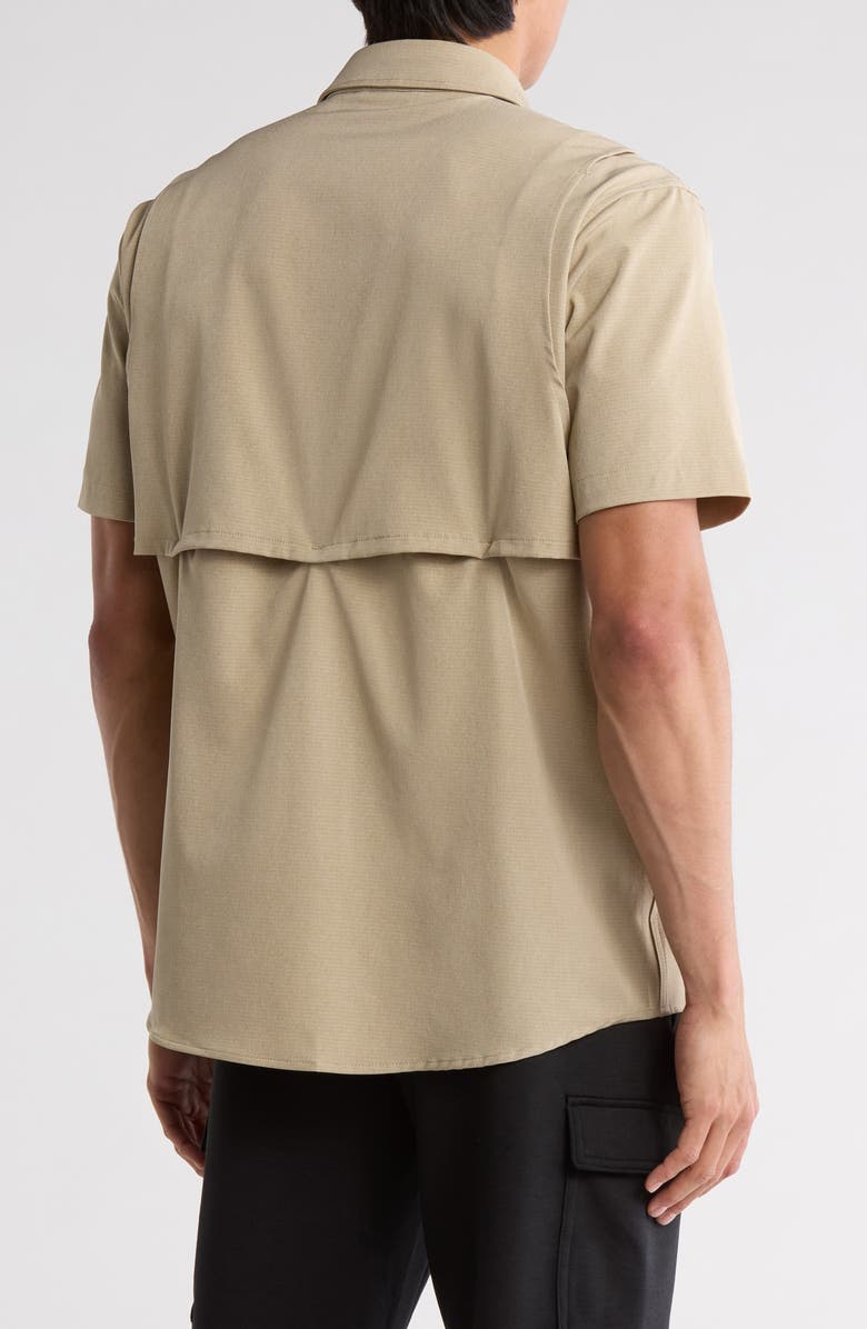 Quiksilver Alban Short Sleeve Button-Up Shirt, Alternate, color, Twill