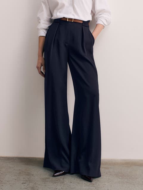 High-Waist Wide-Leg Longline Trousers