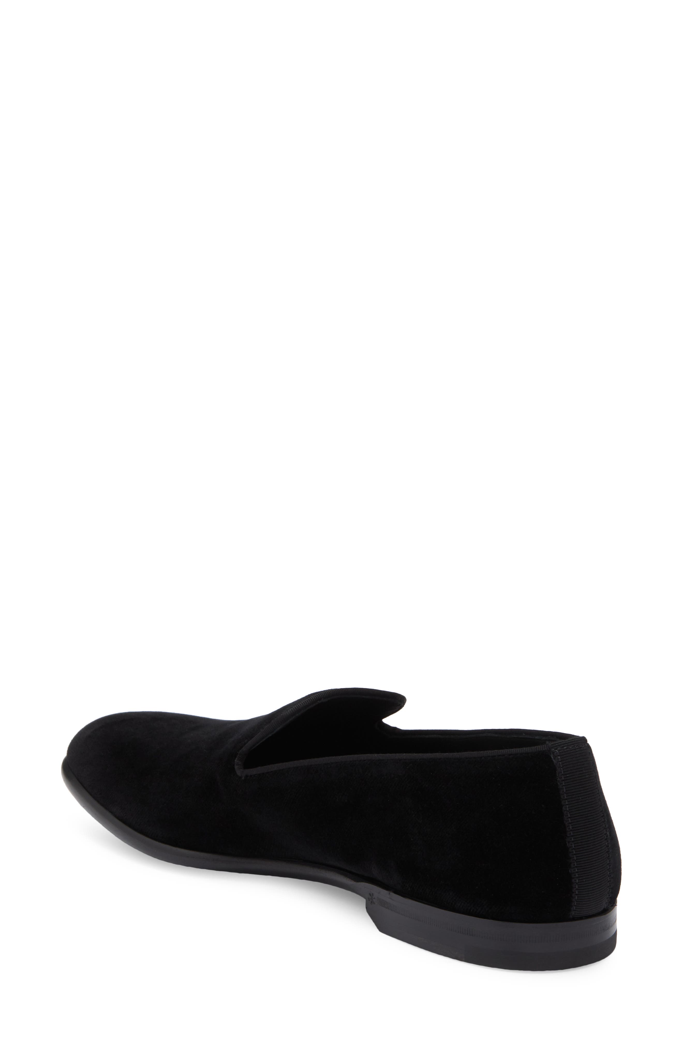 Dolce&Gabbana Velveteen Venetian Loafer, Alternate, color, 80999 Black