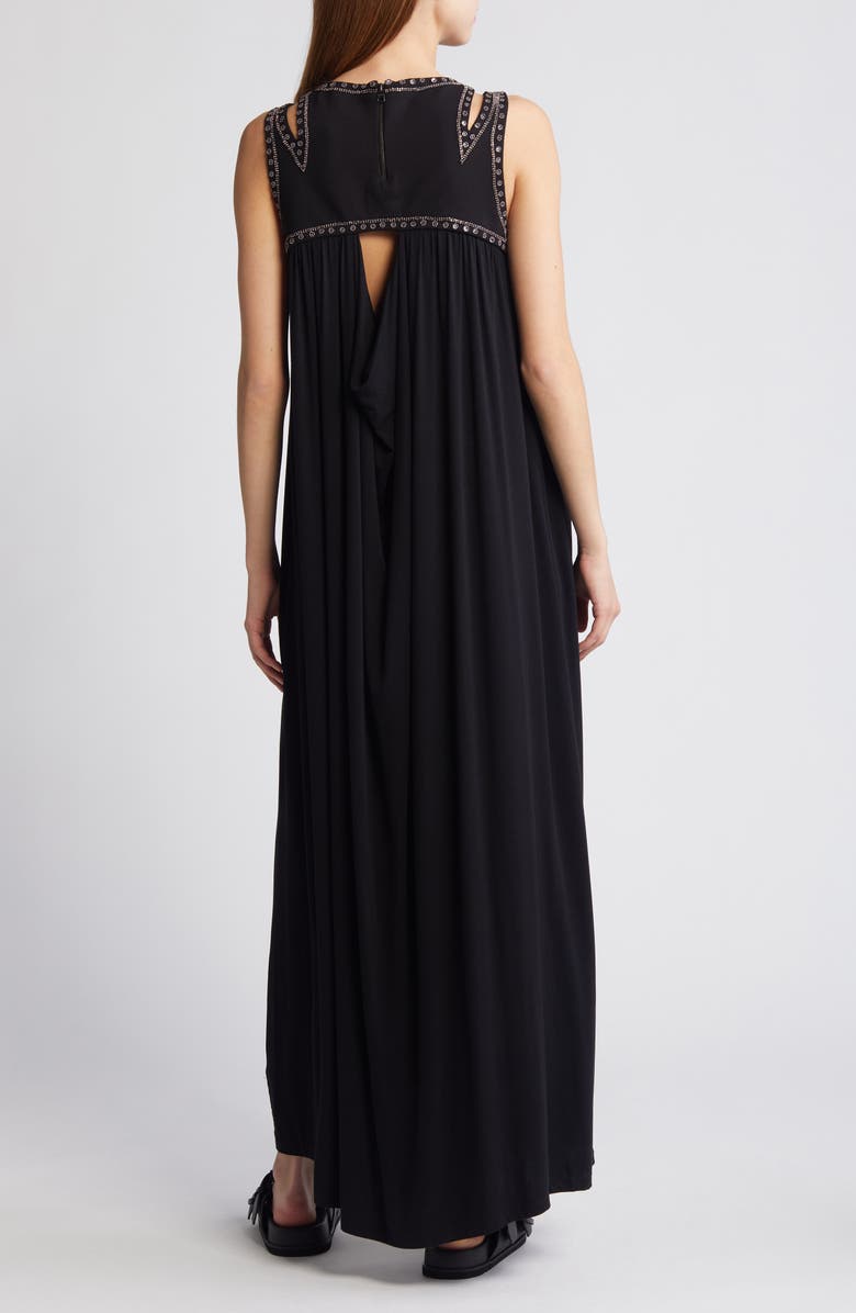 AllSaints Arizona Embroidered Maxi Dress, Alternate, color, 