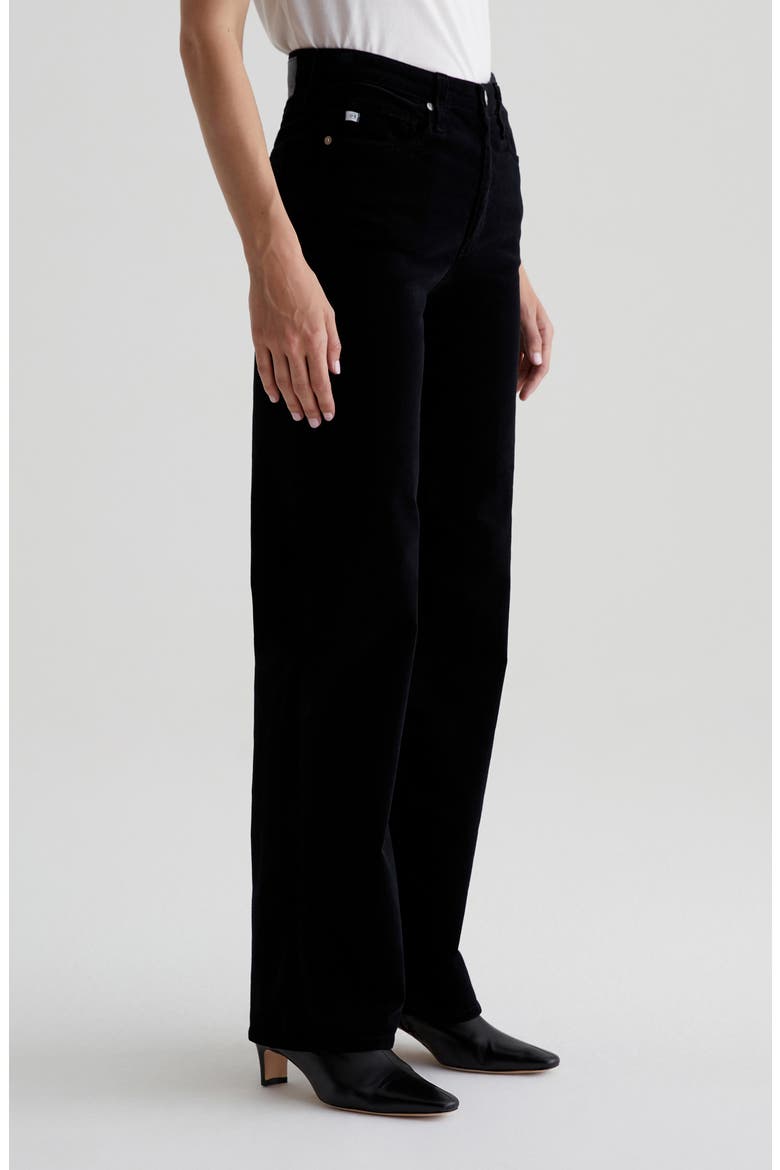 Kora High Waist Wide Leg Corduroy Jeans, Alternate, color, SUPER BLACK