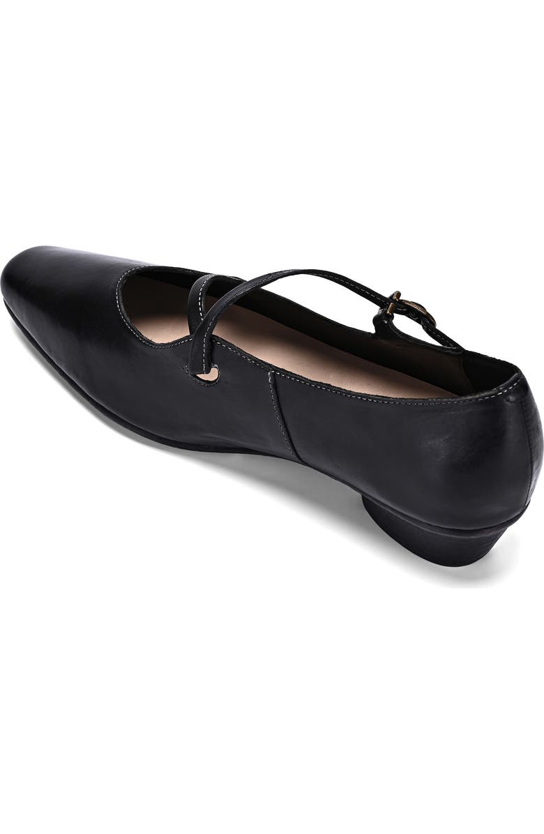 OLD TREND Ribbon Genuine Leather Elegant Strap Mary Jane Heel, Alternate, color, Black