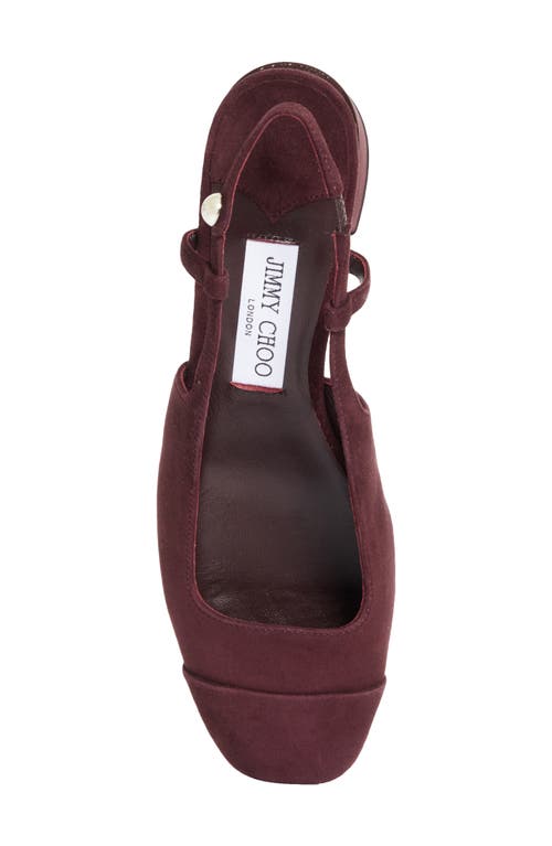 Jimmy Choo Elisa Slingback Pump In Burgundy