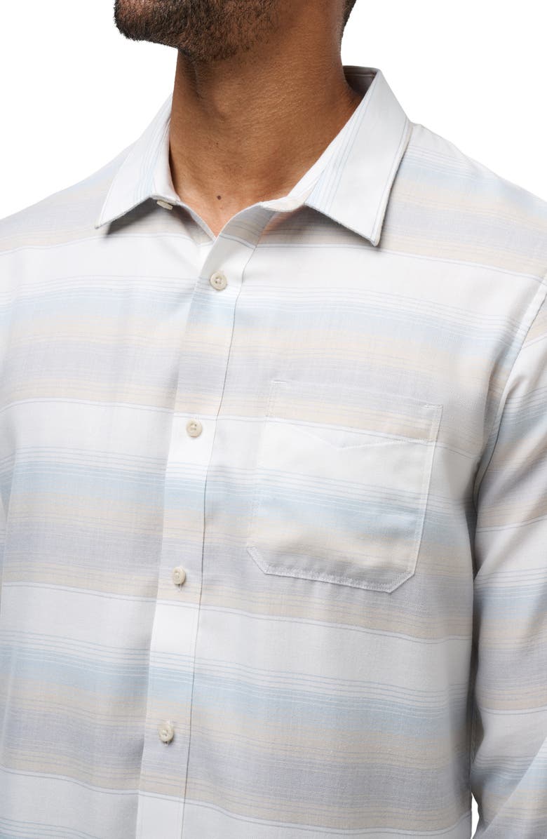TravisMathew Cloud Flannel Button-Up Shirt, Alternate, color, Oxford Tan