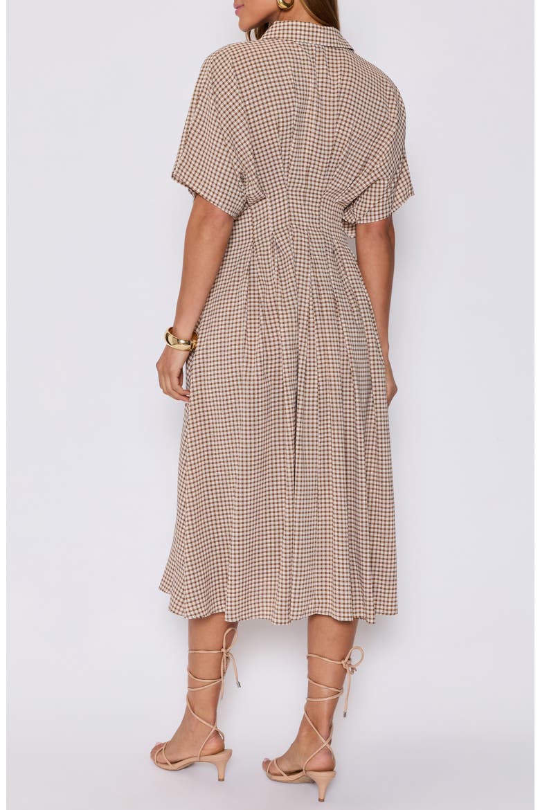 Jessica Gingham Shirtdress (Nordstrom Exclusive), Alternate, color, BROWN/ CREAM