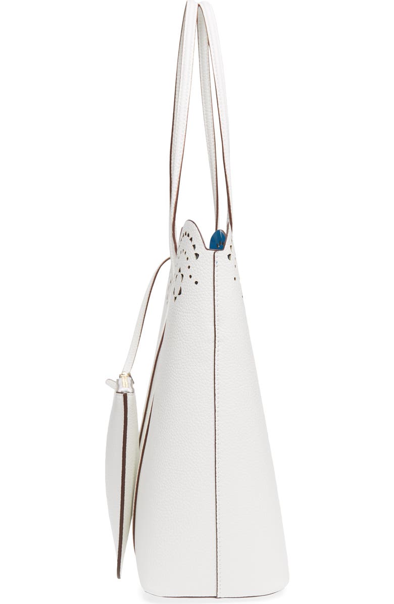 Draper James Solid Scallop Faux Leather Tote, Alternate, color,