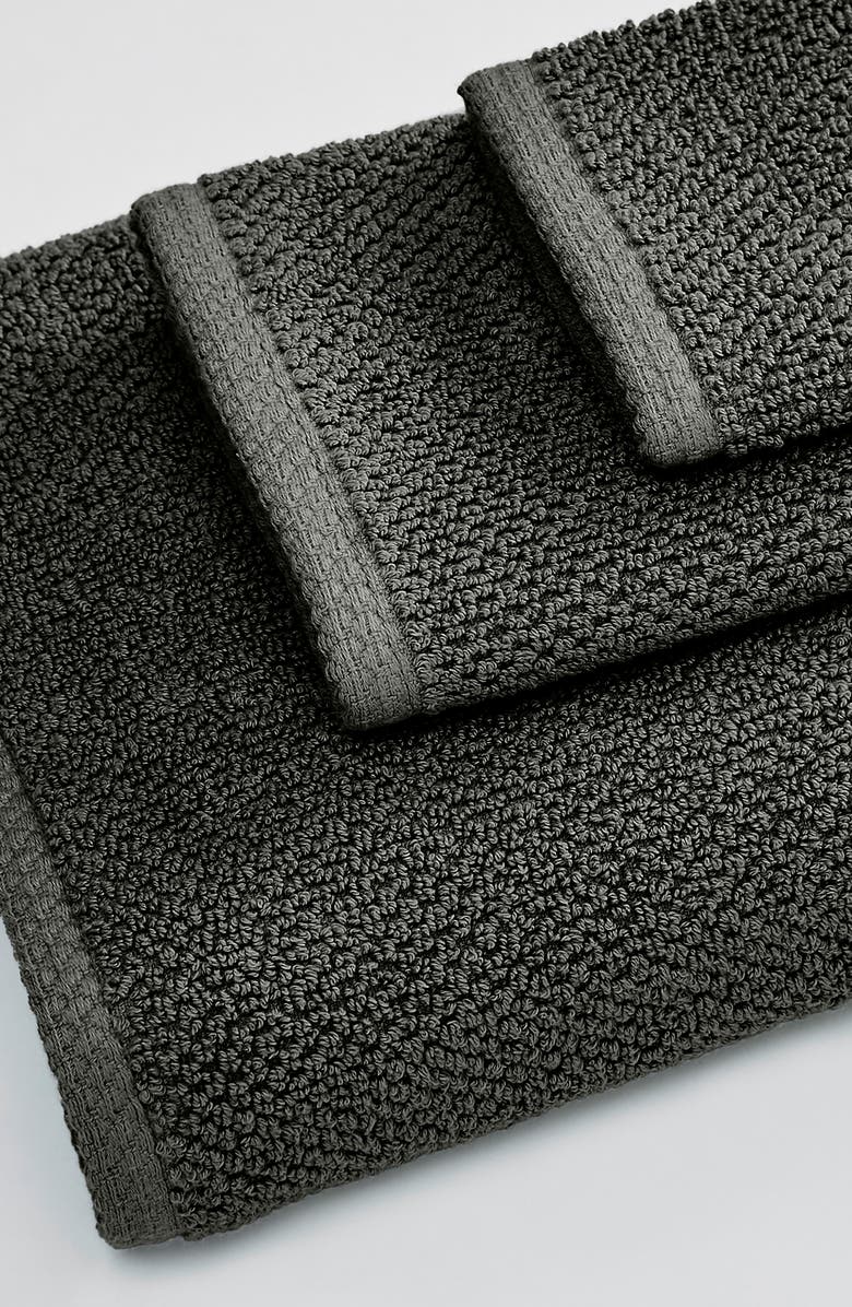 Woven & Weft Loop Textured 2-Pack Bath Towels, Alternate, color, Midnight