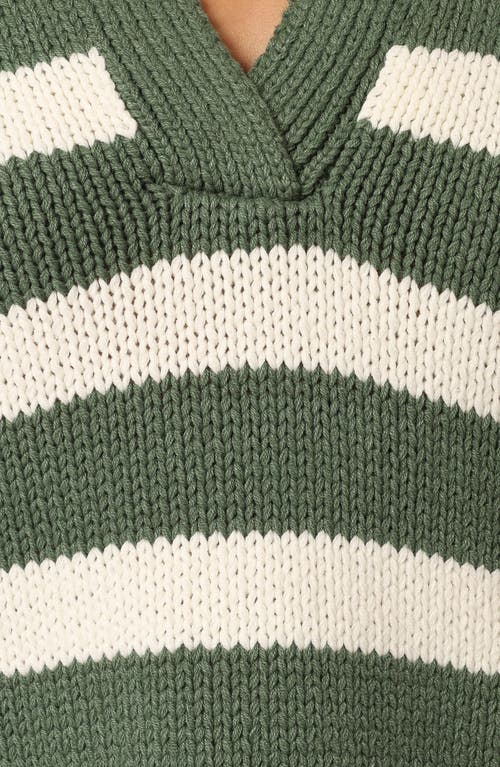 Petal And Pup Petal & Pup Shea Stripe Johnny Collar Sweater In Multi